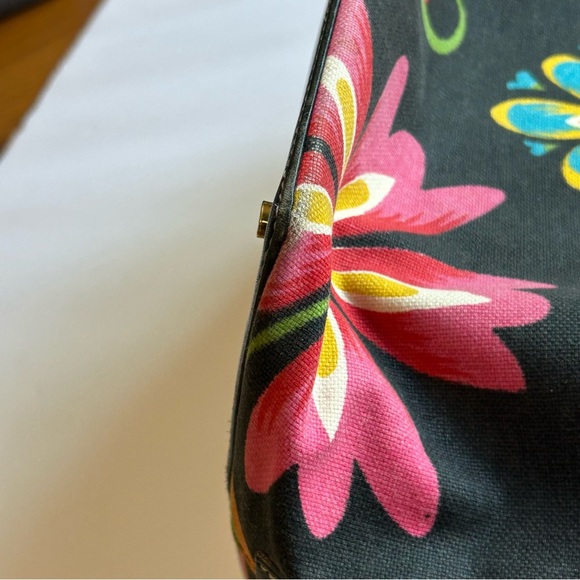 Kate Spade Multicolor Floral Canvas Satchel with Tie Closure - Picture 5 of 16